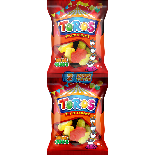TOROS 80G 2PACKS WINE GUMS CASE 24