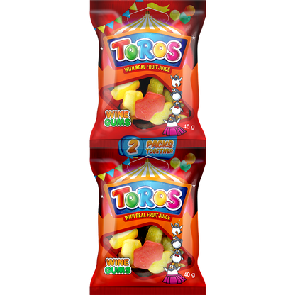 TOROS 80G 2PACKS WINE GUMS CASE 24