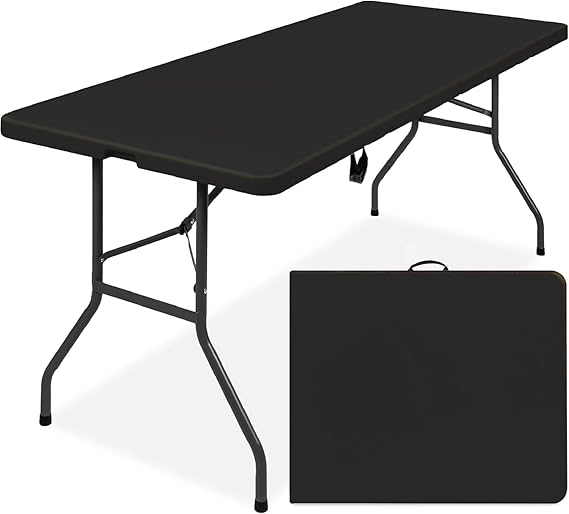 CATERING TABLE RECTAN H/DUTY 1.8M BLACK