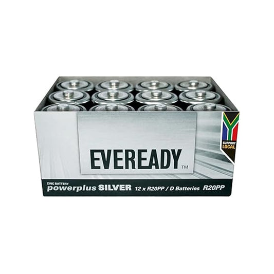EVEREADY BATTERY SILVER R20PP D 12'S