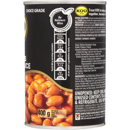 KOO BAKED BEANS 400G TOMATO SAUCE PACK-12