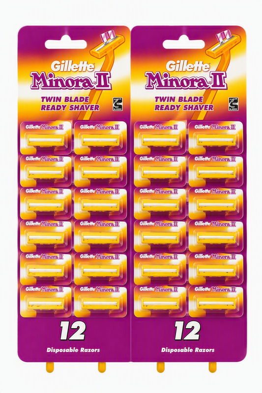 MINORA II DISP RAZORS PACK-24