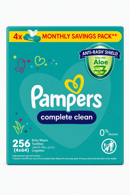 PAMPERS WIPES 4 PACK ASST