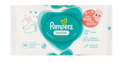 PAMPERS WIPES 56S REFILL SENSITIVE CASE 12