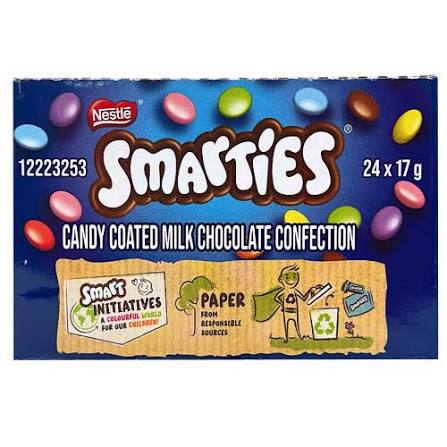 NESTLE SMARTIES CHOC MINIS 24s