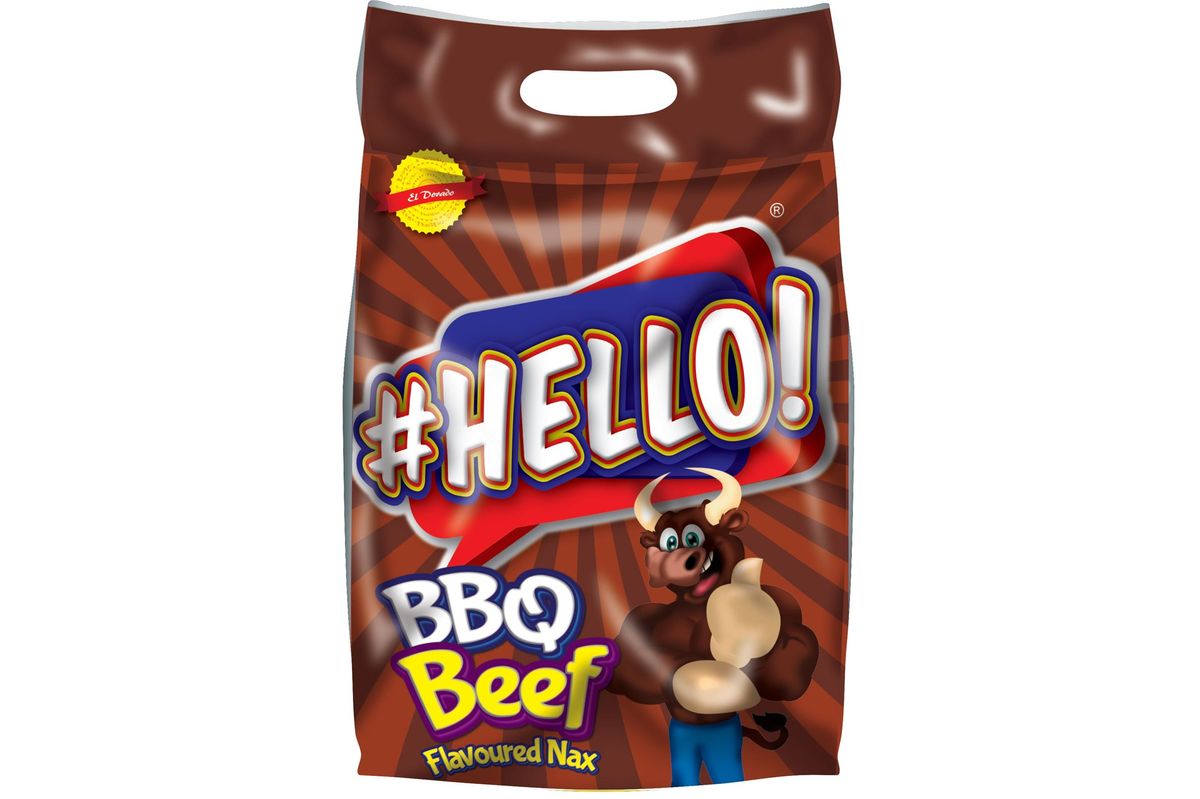 HELLO BBQ BEEF CHIPS 100g 12s